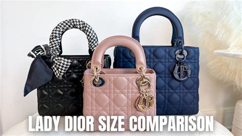 dior size 40|lady dior mini vs small.